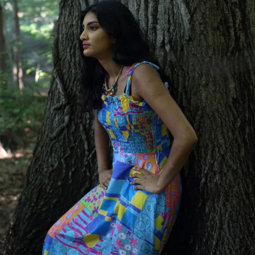 Vintage multicolor dress - Picture 2 of 2